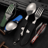 Tablespoon Set 4 In 1 Foldable Spoon Knife Fork Bottle Opener Stainless Steel
