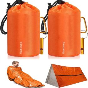 2packs Emergency Sleeping Bag; Lightweight Survival Thermal Bivy Sack