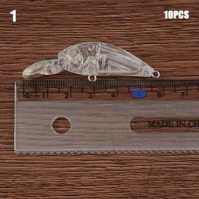 DIY Unpainted Minnows Rattles Artificial Hard Baits