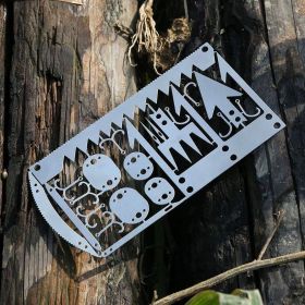 Multifunctional Fishing Tool; 22-in-1 Outdoor Camping Survival Card