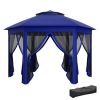 13' x 13' Pop Up Tent Canopy Tent with 6 Zippered Mesh Netting for Patio Backyard Garden Wedding Party