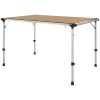 Outsunny Folding Camping Table, Adjustable Height Aluminum Table, Portable Camping Table for Picnic, Beach, BBQ