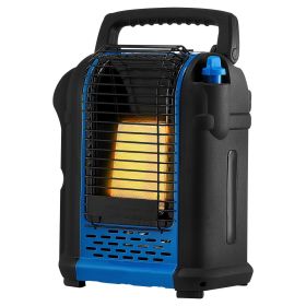 VEVOR Portable Propane Heater, 9000BTU Forced Radiant Space Heater with Stepless Temp Settings & Tip-over Protection, Portable Garage/Shop for Sports