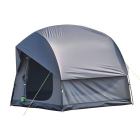 VEVOR SUV Tent for Camping, 8FT L x 8FT W, Waterproof PU2000mm Spacious Double Layer Design for 5-8 Person, SUV Camping Tent with Mesh Windows