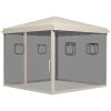 Pop Up Canopy Tent 10x10 Instant Sun Shelter with Netting Windows Carry Bag Adjustable Height
