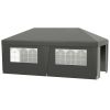 10x19.5ft Gray Pop Up Canopy Tent Adjustable Height Event Shelter with Sidewalls Leg Weight Bags Wheeled Bag