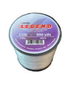 Legend 12 lb. Monofilament Premium Fishing Line, Clear, 990 yd.