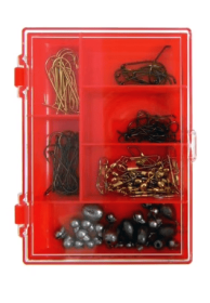 122 Piece Fishing, Hook, Swivel and Weight Assortment