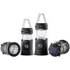 VEVOR LED Camping Lanterns, 4 Pack Rechargeable Camping Flashlights, Solar & USB Charging, Portable Collapsible, Bulit to Last Lights, As Power Bank