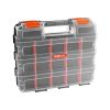 Two-sided!Small Parts Organizer 34-Compartment Double-Sided PP Hardware Organizer Box
