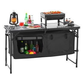 Portable Outdoor Cook Station 3 Adjustable Height