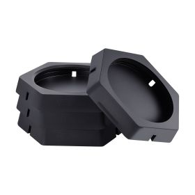 RV Leveling Pads 5000lbs 4 Pcs Rubber Trailer Jack Pads for 10" Round Feet