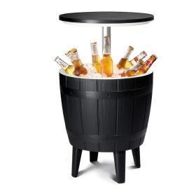 10Gallon Ice Bucket Plastic Side Table Beverage Cooler