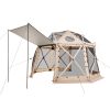 VEVOR Pop up Gazebo Screen Tent, 12 x 12 ft, 13-Sided Spherical Camping Canopy Tent with Removable Top & Carry Bag, Quick-Set & Bite-Proof