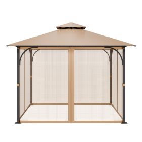 VEVOR Gazebo Netting Replacement, Fit Most 10 x 10 x 7 FT Gazebo Curtain, Outdoor Garden Net, 4-Panel Sidewall Mesh Net