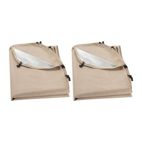 VEVOR Sun Shade Sail Canopy Covers, Fit for 6 x 6 ft Screen House Tent, Sun Protection, 5.51 x 5.71 ft 300D Oxford Silver-Coated Fabric