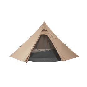 VEVOR Hot Tent for 4 Persons, Camping Tipi Hot Tents with Stove Jack & Inner Tent, Portable Winter Camping Tents with Snow Skirt, Easy Setup