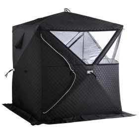 VEVOR Outdoor Sauna Tent Pro, Portable Steam & Dry Sauna for 4 Persons, Heavy-Duty Oxford Cloth & Carbon Steel, Easy Setup for Camping, Backyard