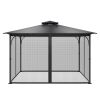 VEVOR Gazebo Netting Replacement, Fit Most 12 x 12 x 7.5 FT Gazebo Curtain, Outdoor Garden Net, 4-Panel Sidewall Mesh Net