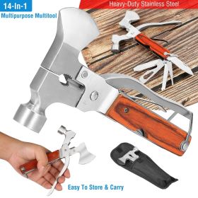 Survival  Multitool 7in Folding Multifunctional Axe Hammer Plier Knife Tool