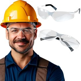 Pack of 12 Safety Glasses with Clear Anti Scratch Resistant Wrap-Around Lens