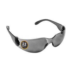 Wrap Around Safety Glasses ANSI CE Smoked Lens Pack of 12