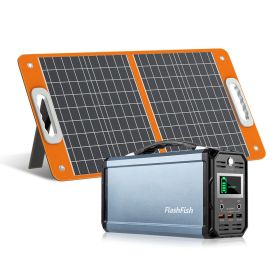 300W Solar Generator, 60000mAh Portable Power Station Generator with 60W 18V