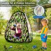 Kids Camping Tent Set,15PCS Bug Catching Kit with Camouflage Military Pop Up Play Tent