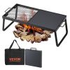 VEVOR Folding Campfire Grill, Heavy Duty Steel Mesh Grate, 22.4"