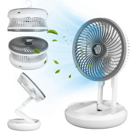 Folding Fan USB Small Stretchable Fan with 4 Wind Speeds Hanging