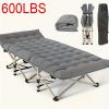75 Inch Heavy Duty Folding Camping Cot with Flip Mattress