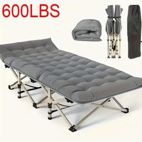 75 Inch Heavy Duty Folding Camping Cot with Flip Mattress