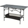 Portable Outdoor Folding Picnic Table, Lightweight Aluminum Roll-Up Camping Table with Carry Bag for Camping, Beach, Backyard, BBQ, Party, Patio