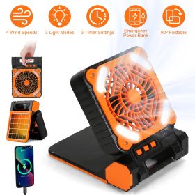 Solar Camping Fan With LED Lantern