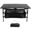 Folding Aluminum Camping Table with Carry Bag Lightweight Portable Medium