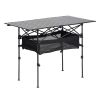 Folding Portable Camping Table Aluminum Outdoor Picnic Roll up Table Storage Bag