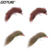 Goture 4pcs Fly Bait Luminous Streamer Flies With Luminous Eyes