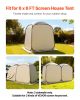 VEVOR Sun Shade Sail Canopy Covers, Fit for 6 x 6 ft Screen House Tent, Sun Protection, 5.51 x 5.71 ft 300D Oxford Silver-Coated Fabric