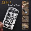 Multifunctional Fishing Tool; 22-in-1 Outdoor Camping Survival Card