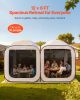 VEVOR Screen House Tent, 12 x 6 ft, 2 in 1 Pop Up Screen Tent, Portable Screened in Canopy with Carry Bag, Netting Sides, Ground Stakes, for Garden