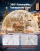 VEVOR Garden Dome Igloo, 15 x 9.5 ft Outdoor Clear Bubble Tent for 10-14 Person, Weatherproof Geodesic Dome Greenhouse with Window