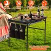 Foldable Camping Table Collapsible  Aluminum Alloy Grill Stand 66LBS0 Max Load