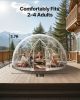 VEVOR Garden Dome Igloo, 9.5 x 5.7 ft Outdoor Clear Bubble Tent for 2-4 Person, Weatherproof Geodesic Dome Greenhouse with Window