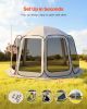 VEVOR Screen House Tent, 12 x 11 ft, 10-12 Person Pop Up Screen Tent, Portable Screened in Canopy with Carry Bag, Netting Sides, Ground Stakes