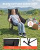 VEVOR Heated Camping Chair, 3 Heating Settings, Large-Sized Padded Folding Rocker, Heavy Duty Outdoor Lawn Chairs with Pocket & Cupholder