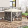 Pop Up Canopy Tent 10x10 Instant Sun Shelter with Netting Windows Carry Bag Adjustable Height