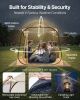 VEVOR Pop up Sports Tent, 72x72 in Clear Bubble Tent for 2-4 Persons, Waterproof Outdoor Pod with Floor Mat & Top Cover