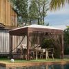 Portable Party Pavilion: 10x10 Pop Up Gazebo Canopy Tent with Netting & Wheeled Bag
