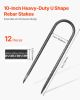 VEVOR Rebar Stakes, 10-Inch, Heavy-Duty 0.32 in Diameter U Shape, Galvanized Steel Ground Anchors with Chisel Point End & Rust-Resistant Coating