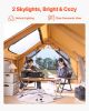VEVOR Inflatable Tents for Camping, 5-8 Person Easy Setup Blow up Tent with Hand Pump, Luxury Glamping Tent with 2 Skylights, Canopy